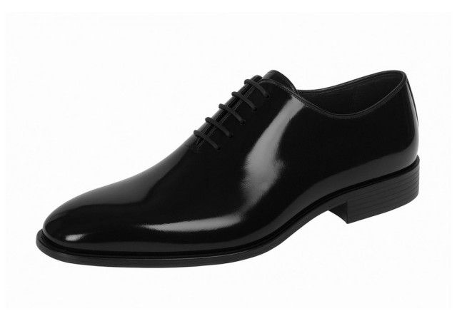 Pantofi barbati eleganti din piele naturala de culoare negru lac - GKR200LN